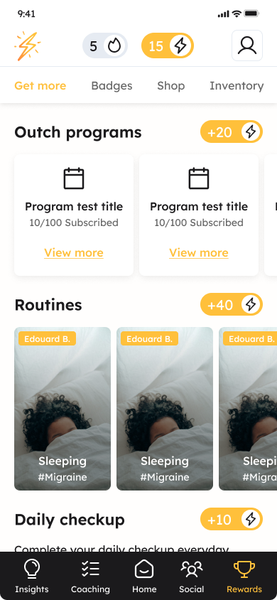 Maquettes mobile Outch